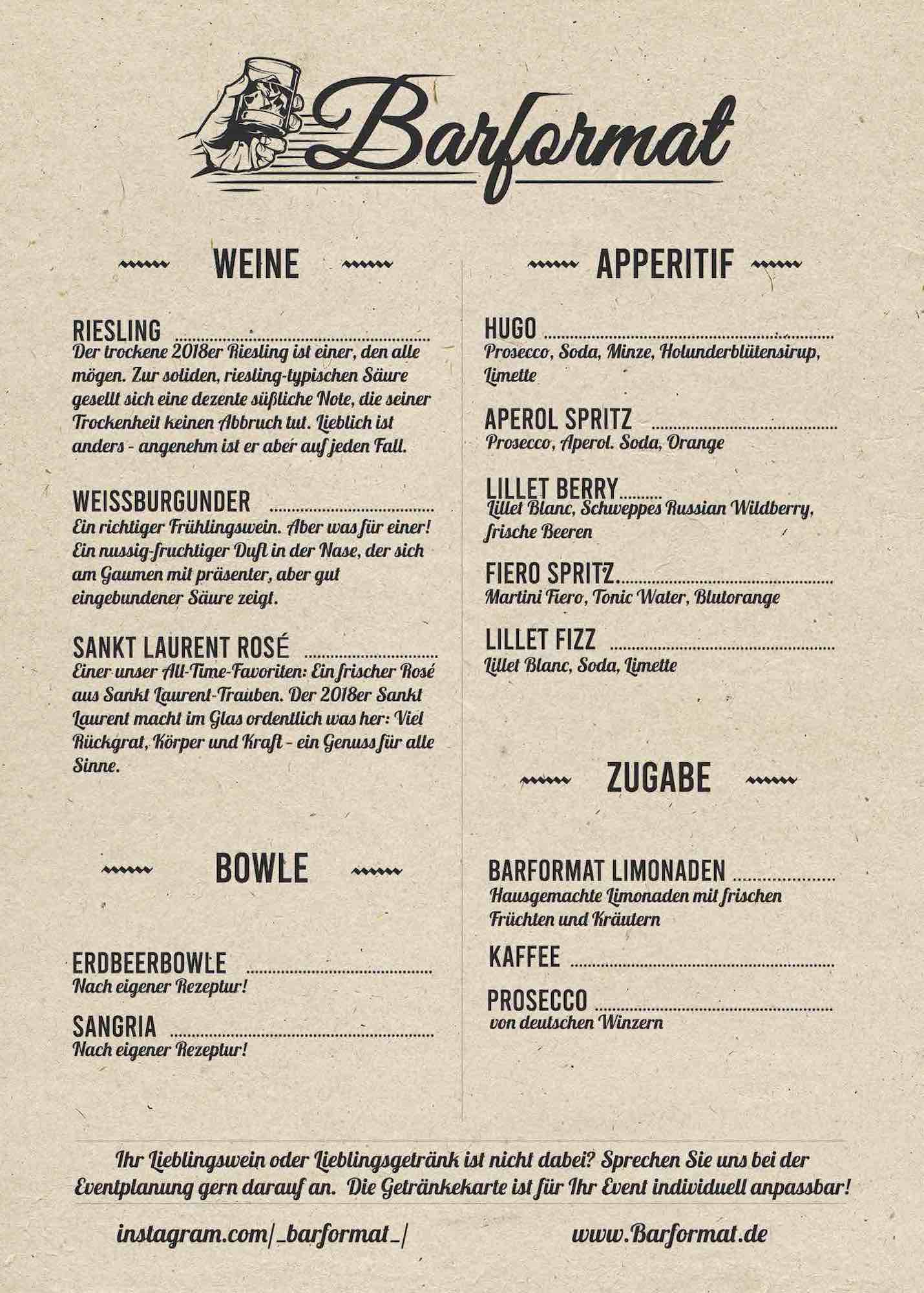 Barformat Hannover - Mobile Bar | Catering | Team | Gastronomie | Messe | Firmenevent | Cocktails | Buchen | Mieten | Anfragen | Hannover | Hameln | Bremen | Braunschweig